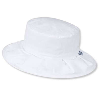 Letný bavlnený klobúčik pre dievčatká s UV 50+ biely
