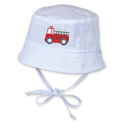 Letný bavlnený klobúčik pre chlapcov s UV 50+ svetlomodrý
