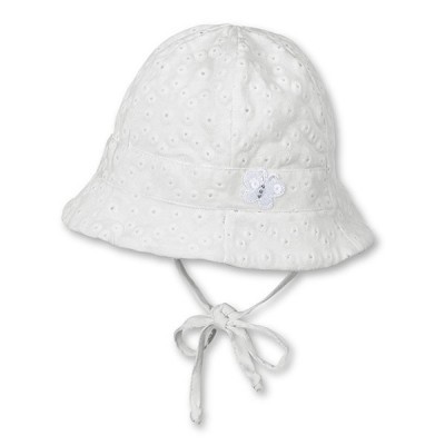 Letný bavlnený klobúčik UNI s UV 50+ biely