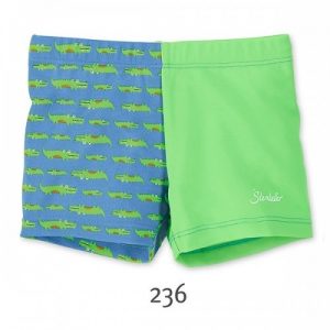 Plavky so všitou plienkou a UV 50+ pre chlapcov zeleno-modré