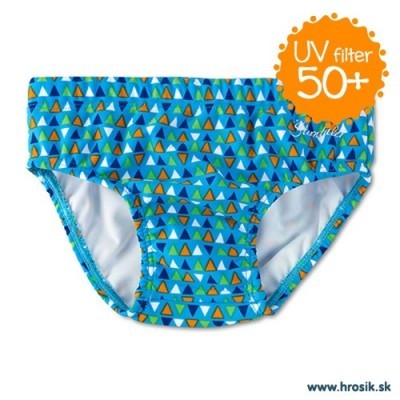 Plavky slipy s UV 50+ pre chlapcov modré