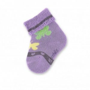Detské ponožky pre dievčatá s motýlikom fialové