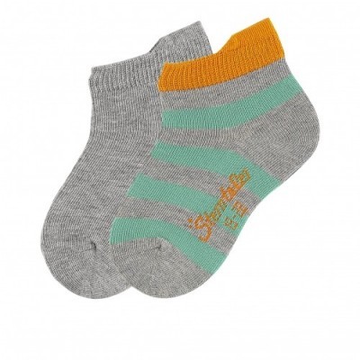 Ponožky pre chlapcov s pásikmi sivé