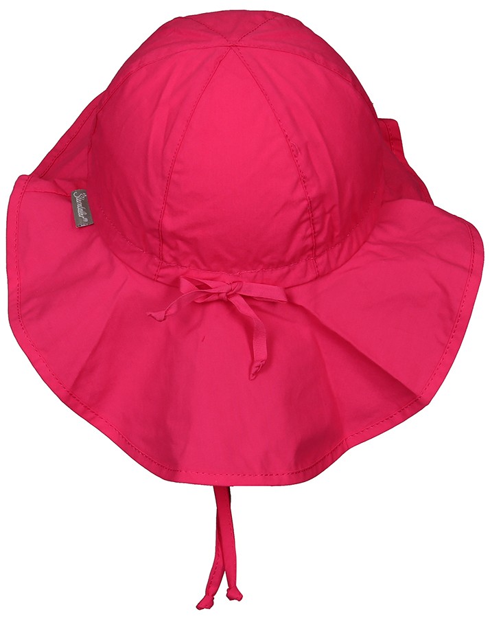 Letný bavlnený klobúčik s plachetkou pre dievčatá s UV 50+ tmavoružový