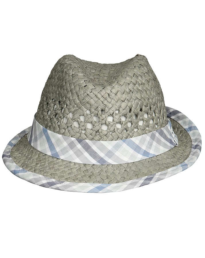 Letný klobúčik pre chlapcov šedý